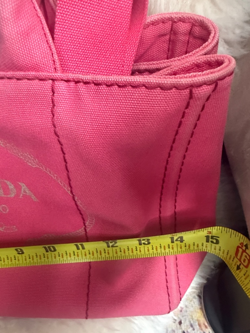 Prada Hot Pink Canapa Canvas Tote with crossbody strap - Picture 11 of 11